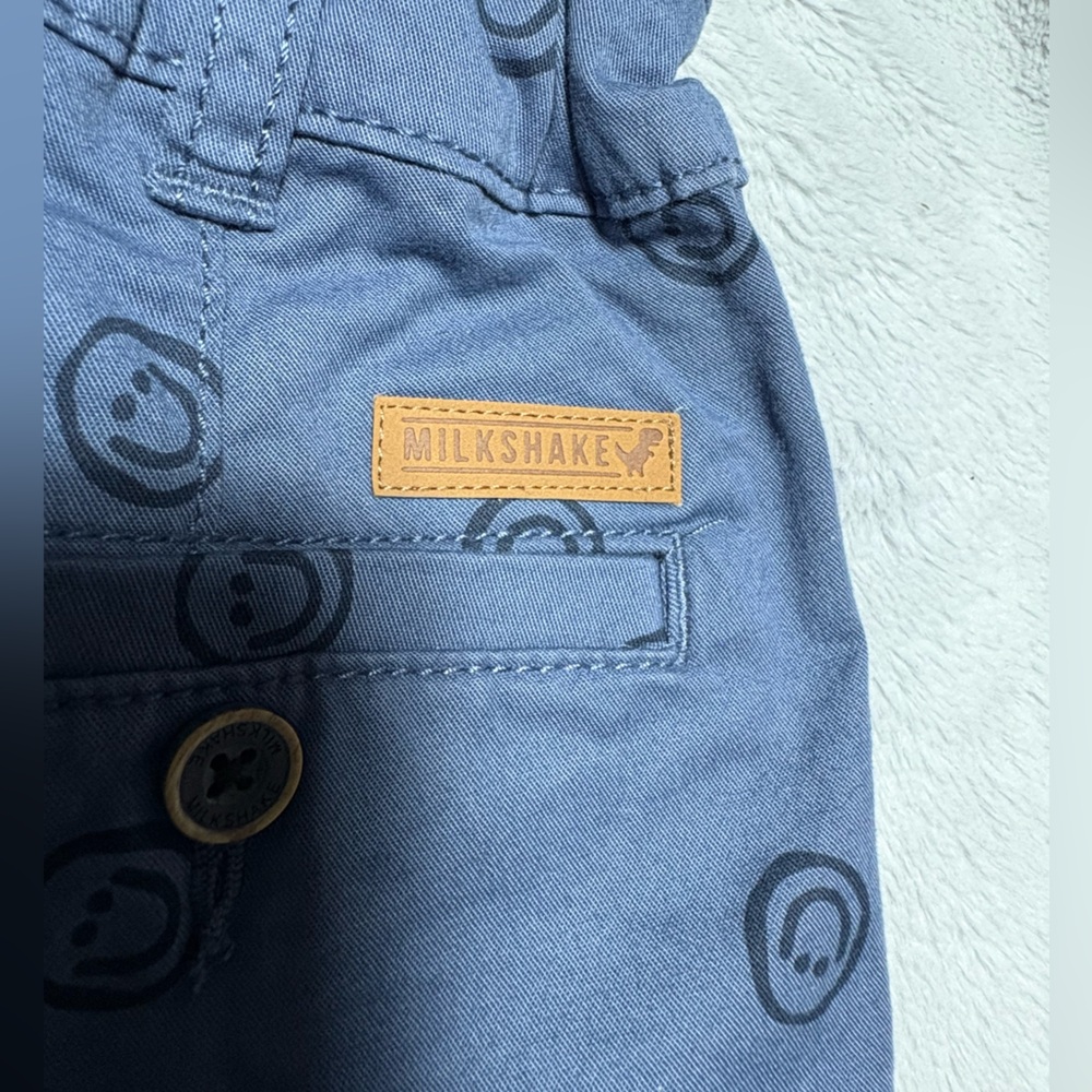 Blue Smiley Face Patterned Shorts - Picture 3 of 4
